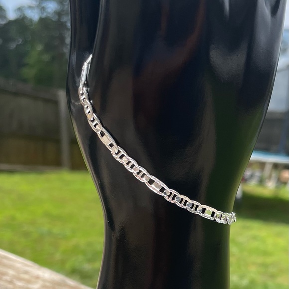 SS 4mm Mirror Chain Bracelet - Picture 1 of 2